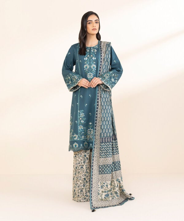 Sapphire 3 Piece Custom Stitched Suit - Blue - LB29284