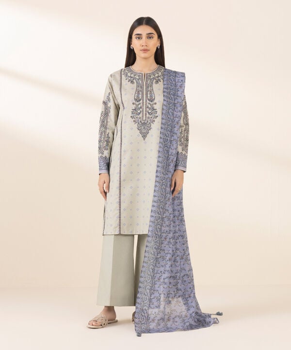 Sapphire 3 Piece Custom Stitched Suit - Beige - LB29295