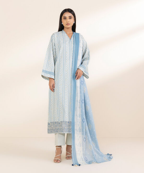 Sapphire 3 Piece Custom Stitched Suit - Blue - LB30086
