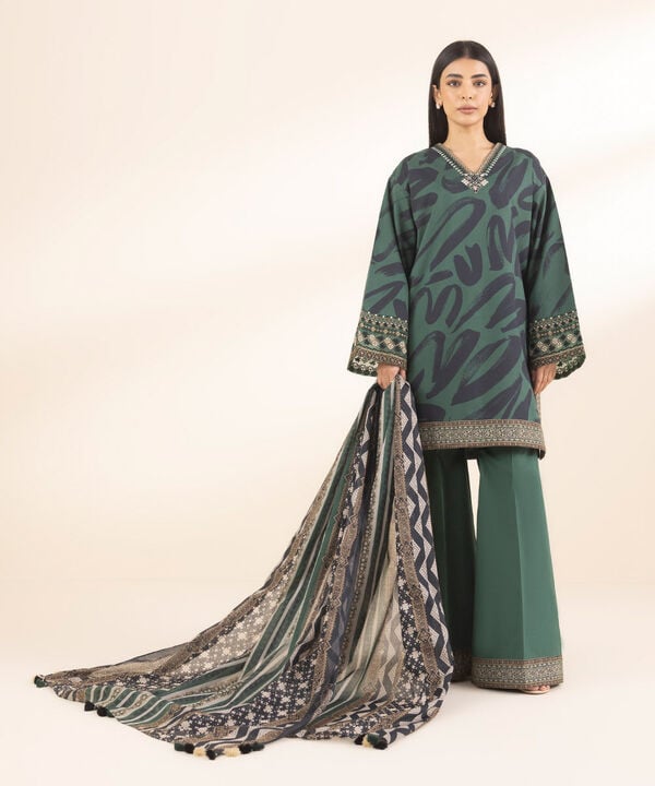 Sapphire 3 Piece Custom Stitched Suit - Green - LB30080