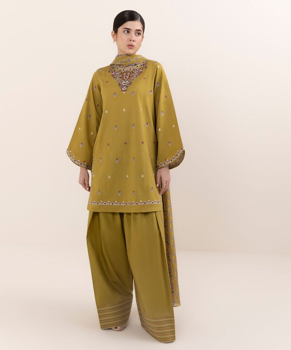 Sapphire 3 Piece Custom Stitched Suit - Mustard - LB30707