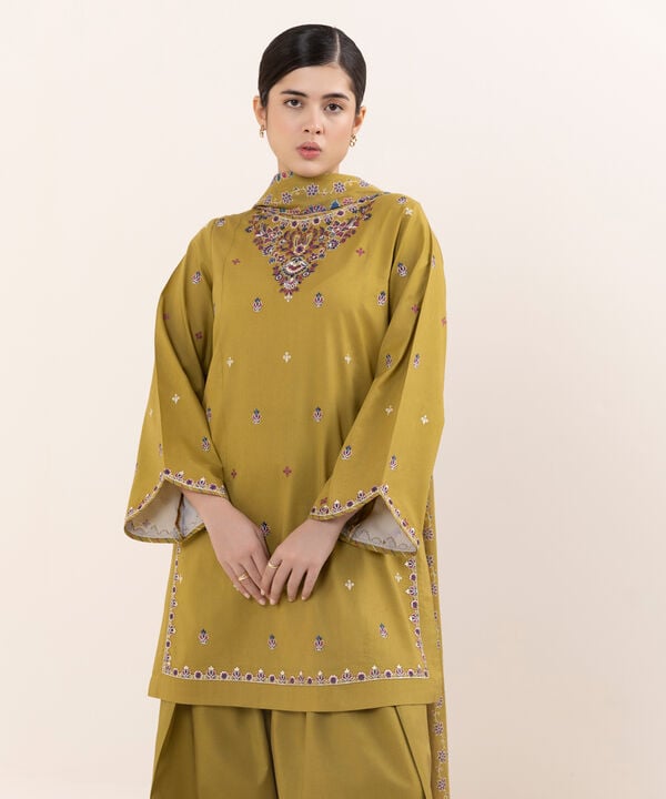 Sapphire 3 Piece Custom Stitched Suit - Mustard - LB30707