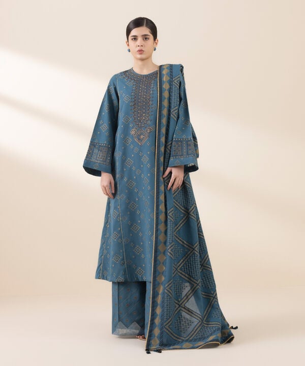 Sapphire 3 Piece Custom Stitched Suit - Blue - LB29606