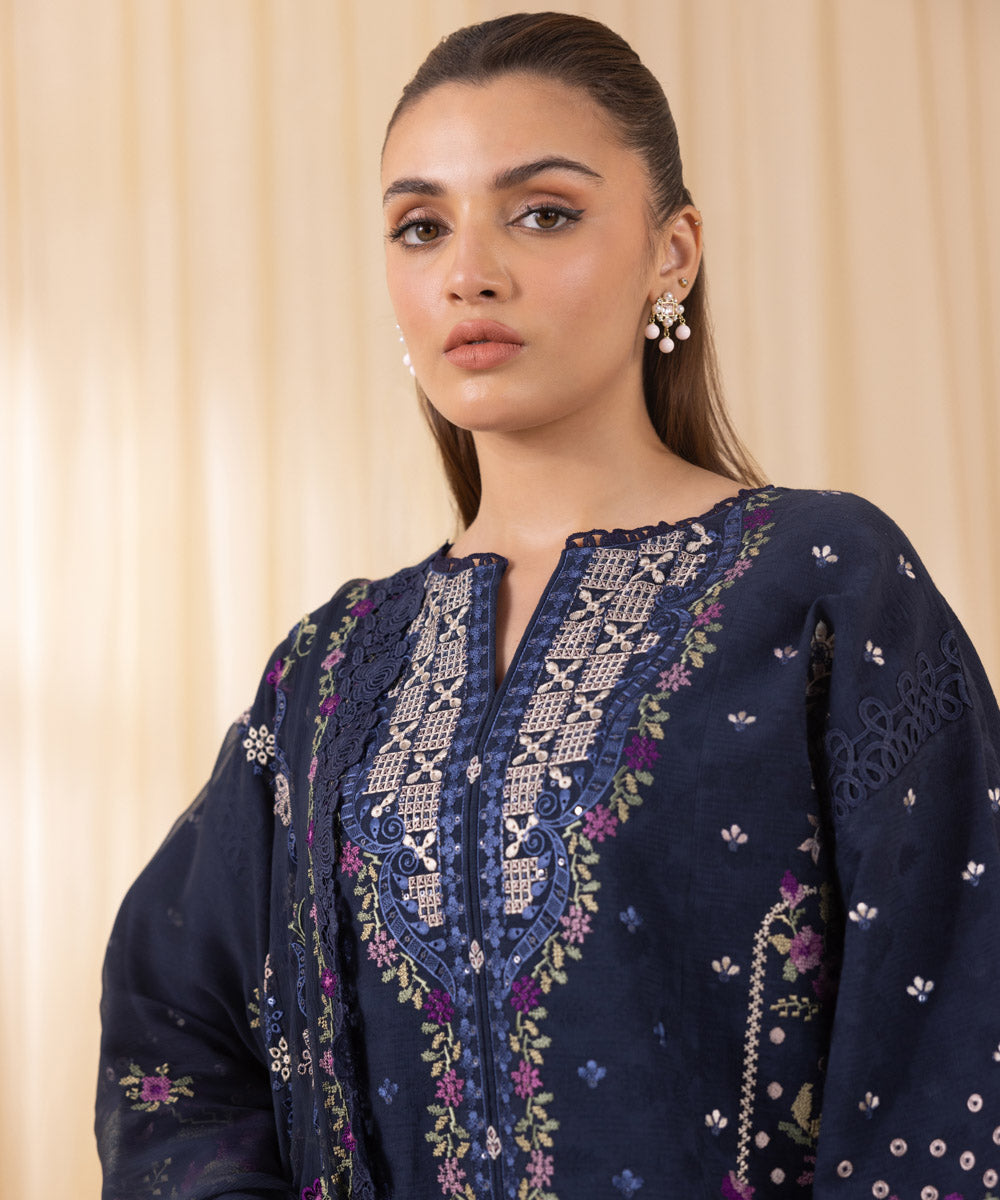 Sapphire 3 Piece Custom Stitched Suit - Blue - LB289202