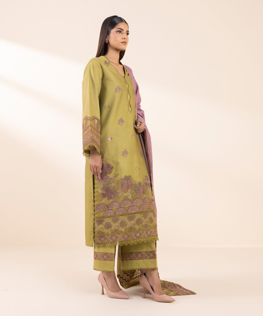 Sapphire 3 Piece Custom Stitched Suit - Green - LB288656