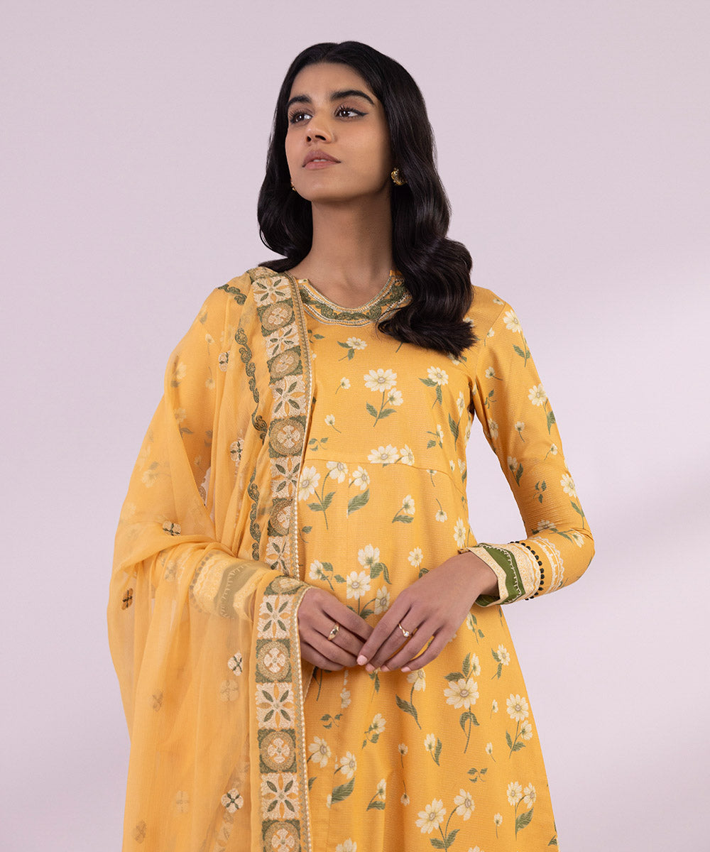 Sapphire 3 Piece Custom Stitched Suit - Yellow - LB287187