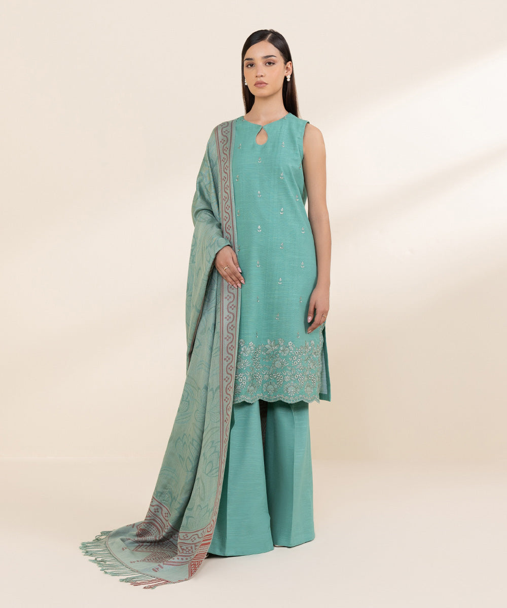 Sapphire 3 Piece Custom Stitched Suit - Aqua - LB288557