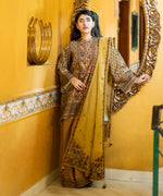 Libasco Sapphire 3 Piece Custom Stitched Suit - Mustard - LB288687