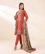 Libasco Sapphire 3 Piece Custom Stitched Suit - Orange - LB288698