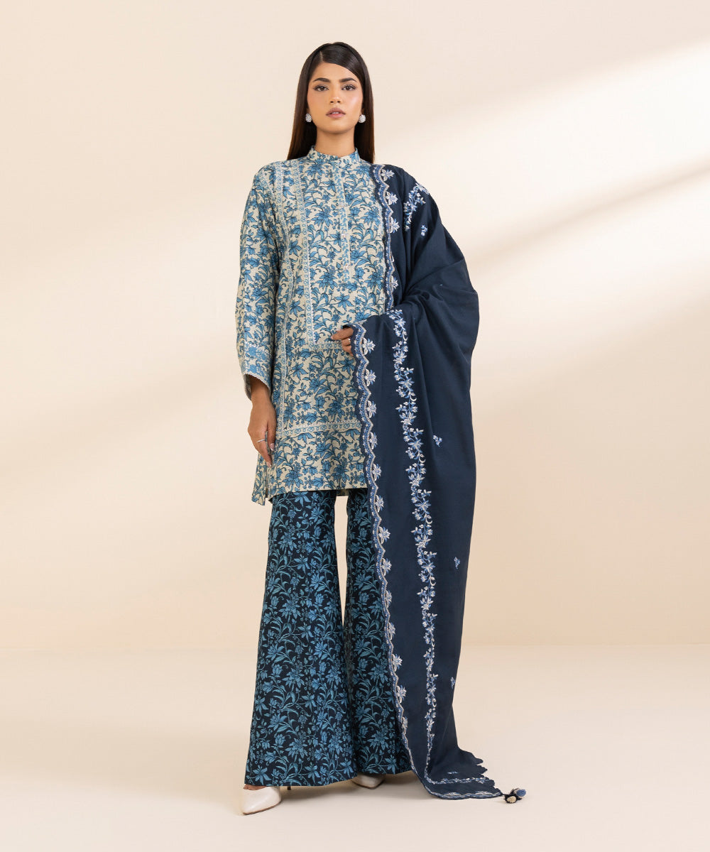 Sapphire 3 Piece Custom Stitched Suit - Blue - LB288608