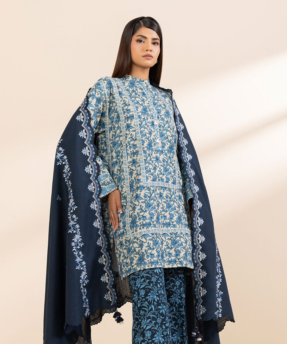 Libasco Sapphire 3 Piece Custom Stitched Suit - Blue - LB288608