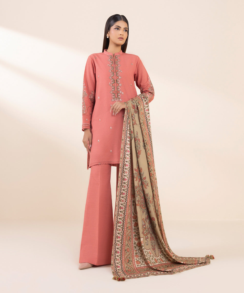 Sapphire 3 Piece Custom Stitched Suit - Peach - LB288702