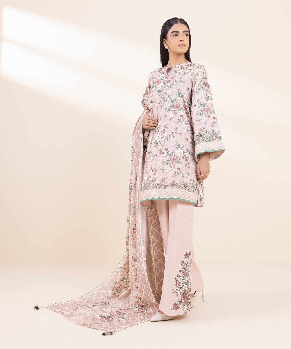 Libasco Sapphire 3 Piece Custom Stitched Suit - Pink - LB288712