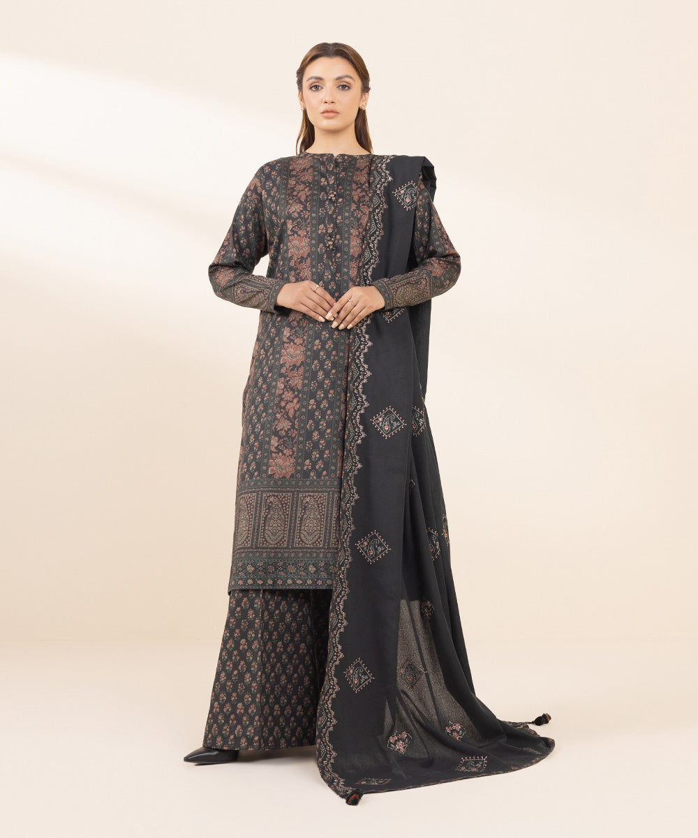 Sapphire 3 Piece Custom Stitched Suit - Brown - LB288630