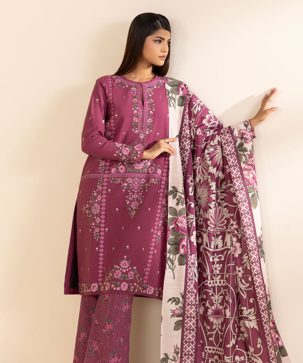 Sapphire 3 Piece Custom Stitched Suit - Purple - LB288726