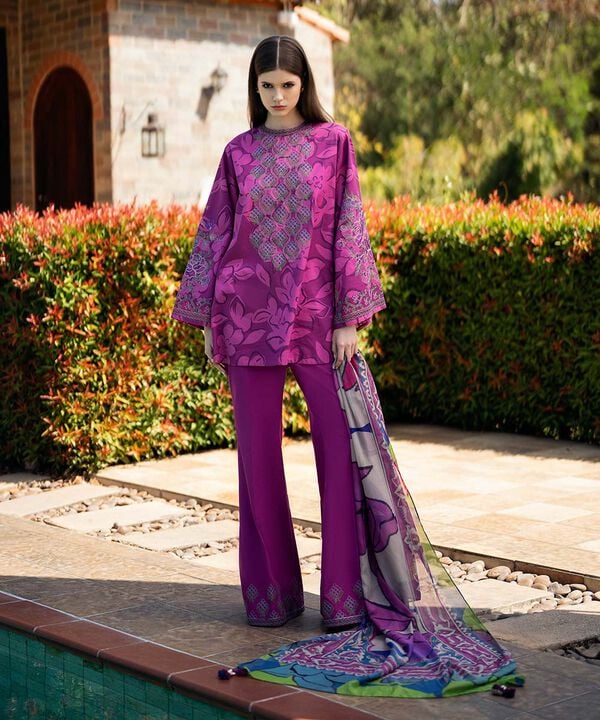 Sapphire 3 Piece Custom Stitched Suit - Purple - LB29261