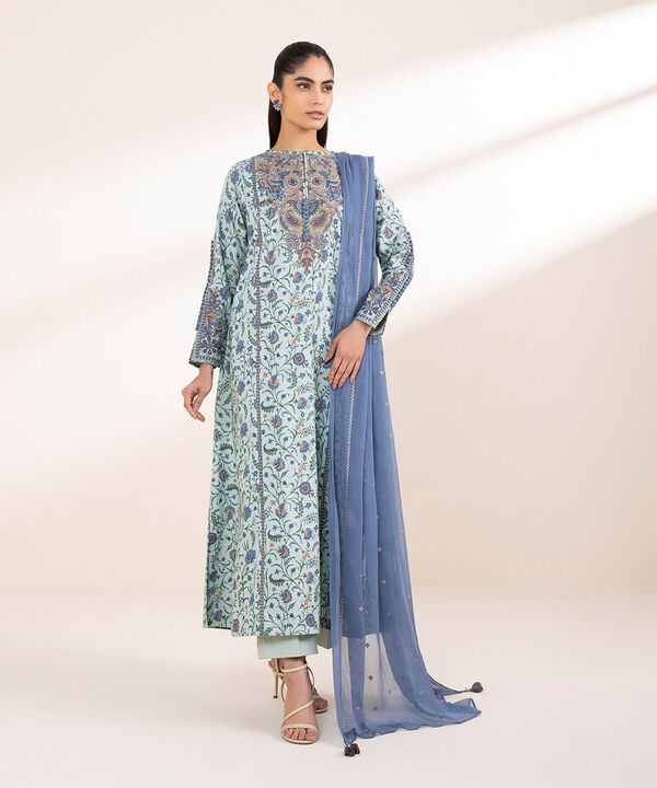 Sapphire 3 Piece Custom Stitched Suit - Blue - LB29585