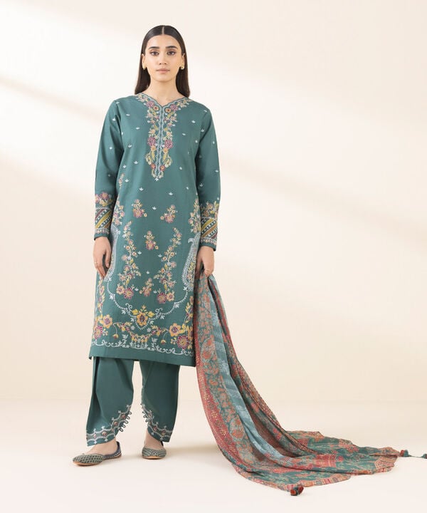 Sapphire 3 Piece Custom Stitched Suit - Green - LB29604