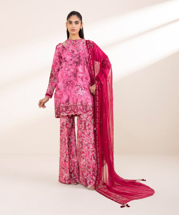 Sapphire 3 Piece Custom Stitched Suit - Pink - LB29635