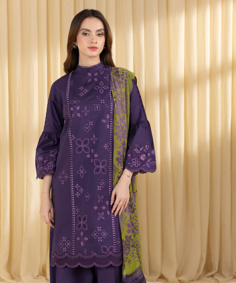 Sapphire 3 Piece Custom Stitched Suit - Purple - LB30153