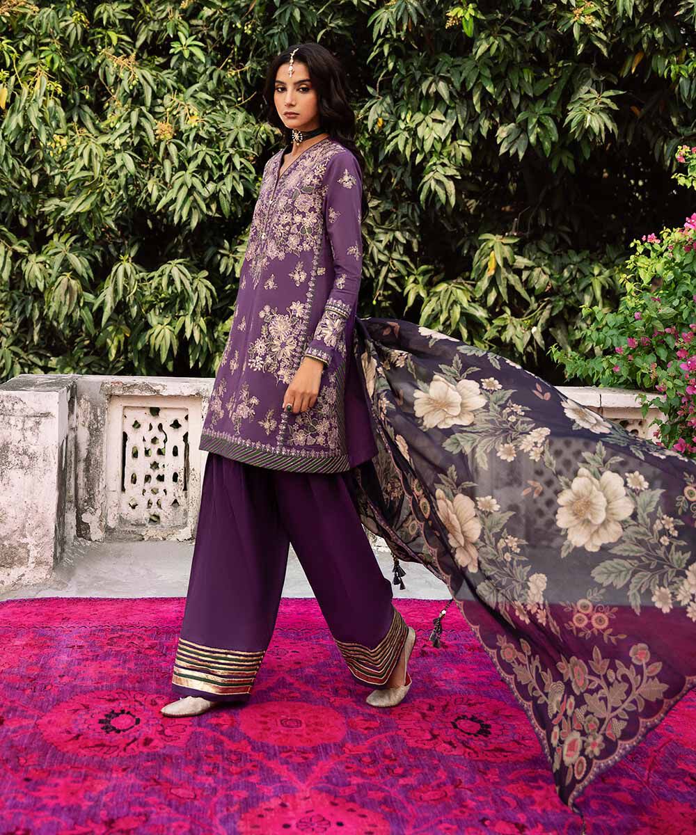 Sapphire 3 Piece Custom Stitched Suit - Purple - LB30164