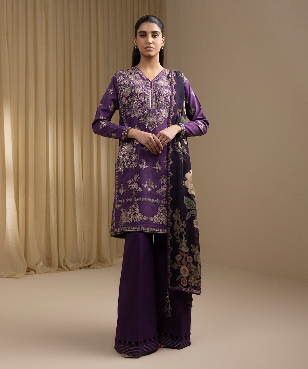 Sapphire 3 Piece Custom Stitched Suit - Purple - LB30164