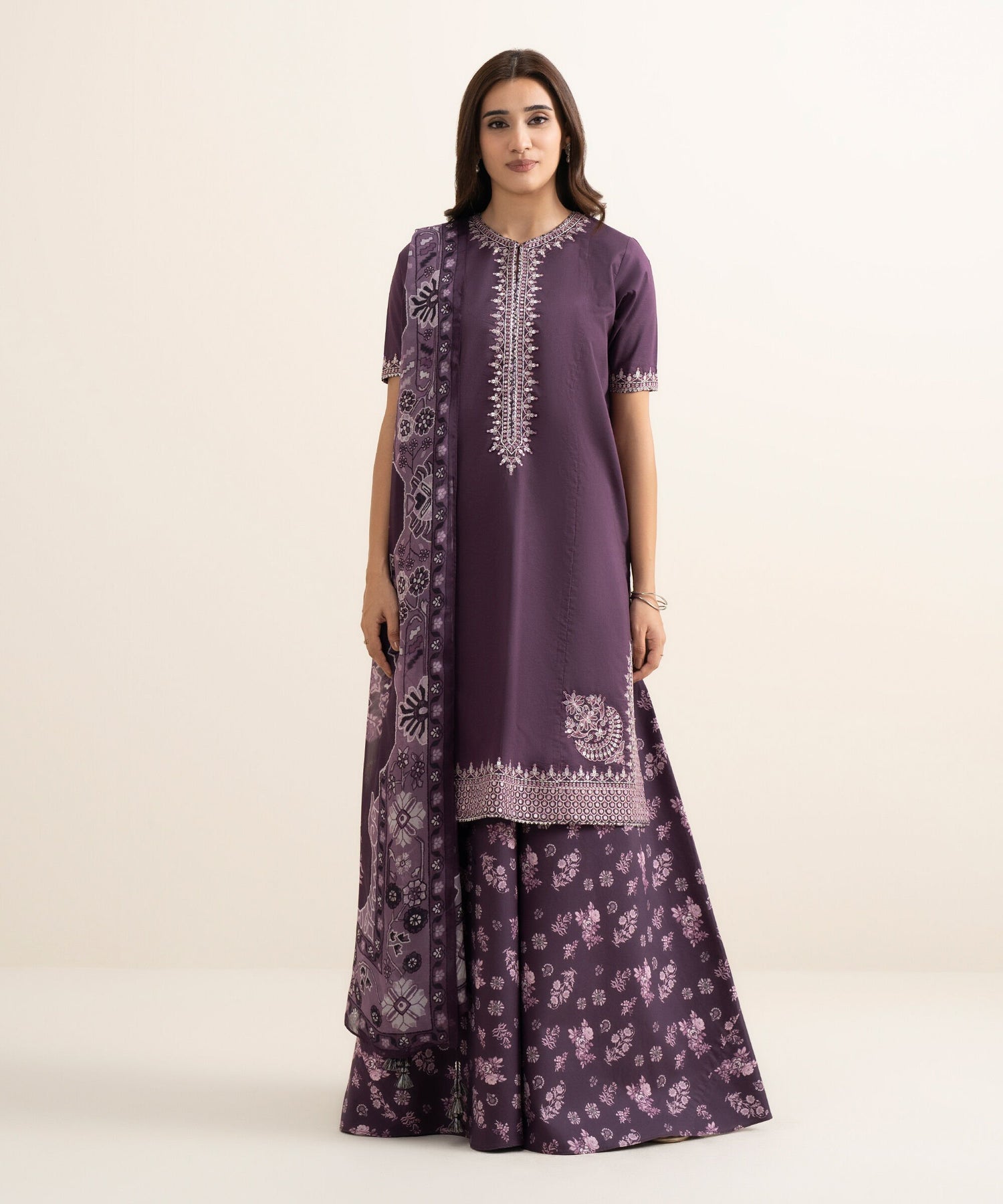 Sapphire 3 Piece Custom Stitched Suit - Purple - LB31289