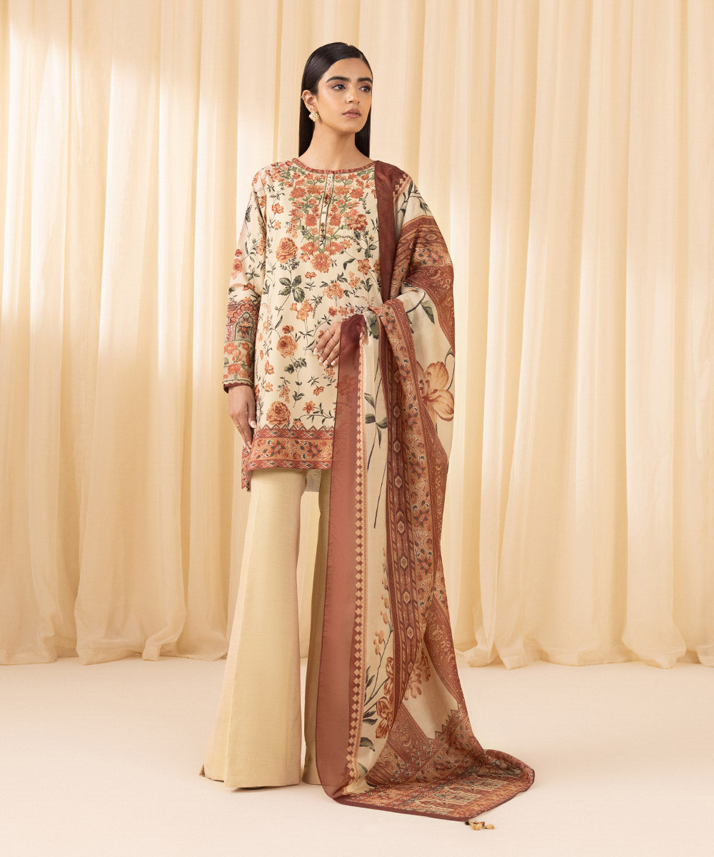 Sapphire 3 Piece Custom Stitched Suit - Off-White - LB288141