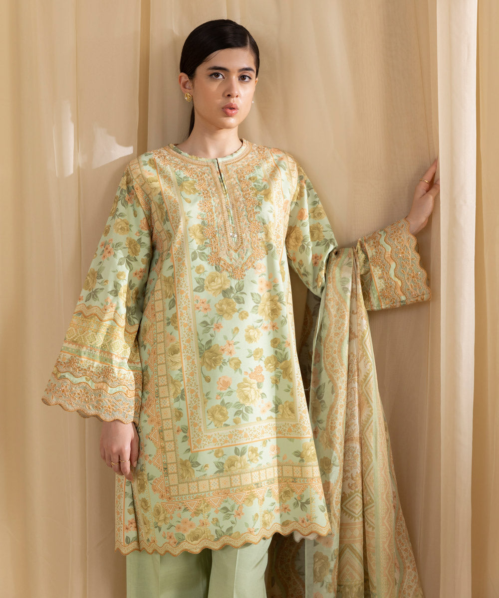 Sapphire 3 Piece Custom Stitched Suit - Green - LB288140