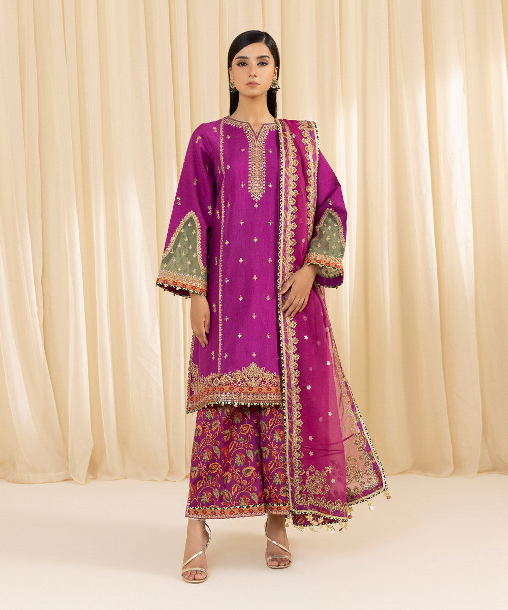 Sapphire 3 Piece Custom Stitched Suit - Purple - LB288093