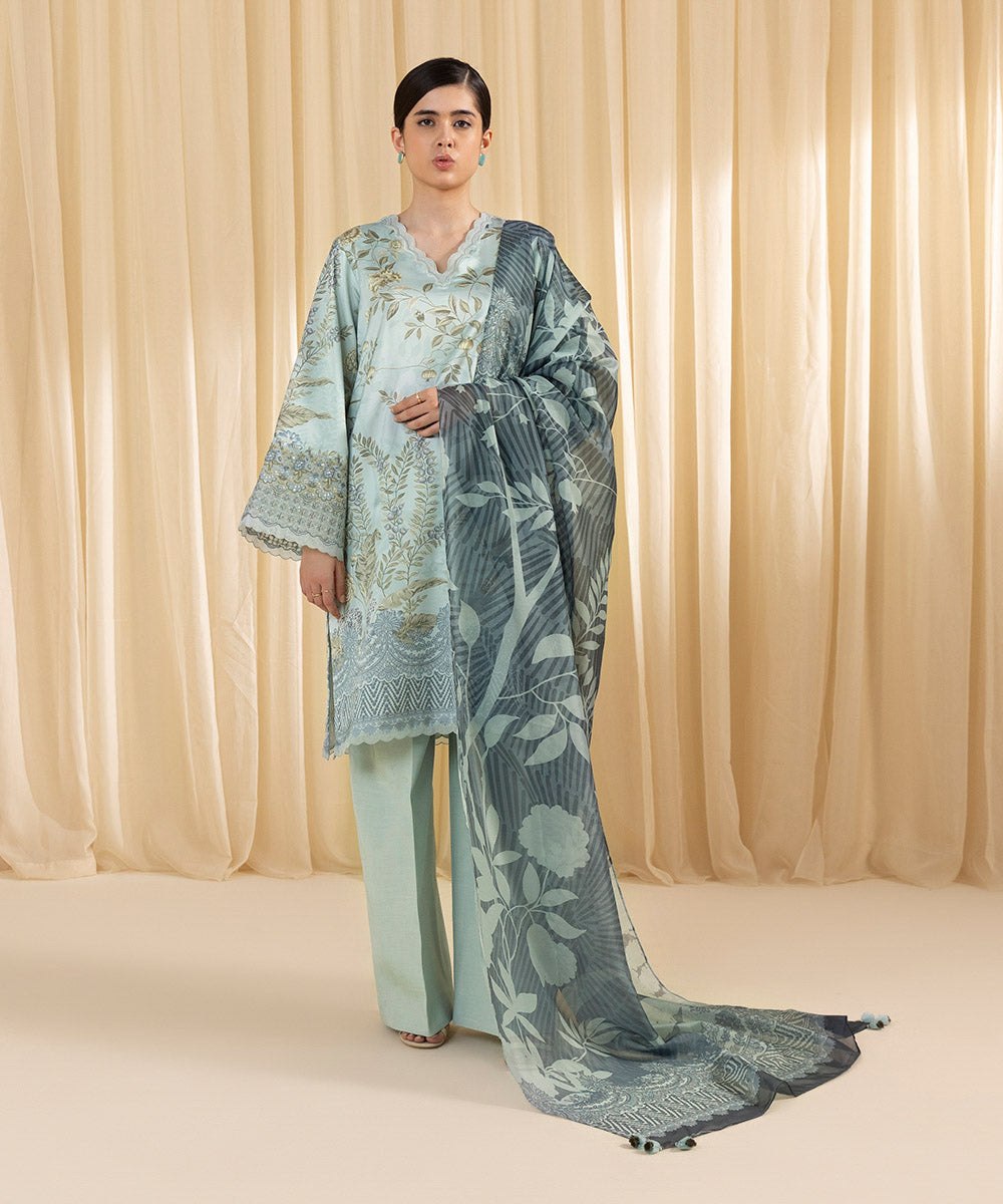 Sapphire 3 Piece Custom Stitched Suit - Blue - LB288134