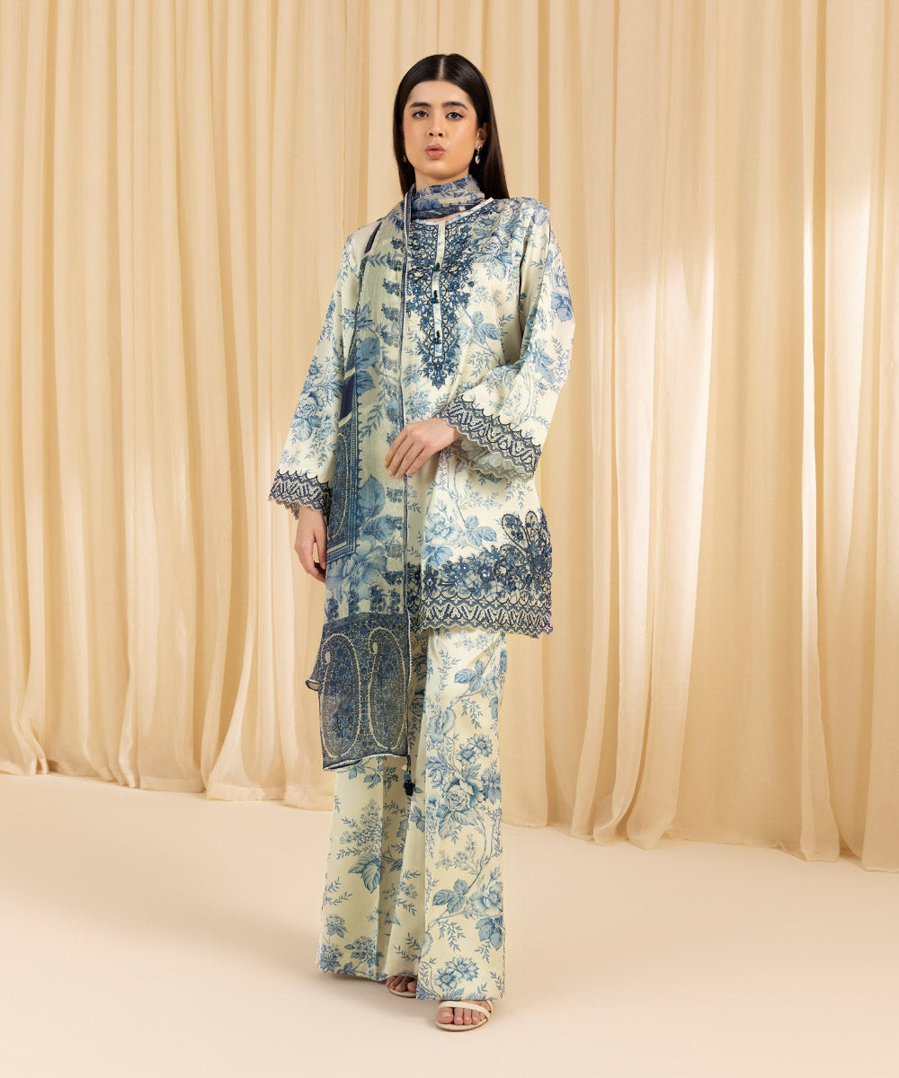 Sapphire 3 Piece Custom Stitched Suit - Off-White - LB288132