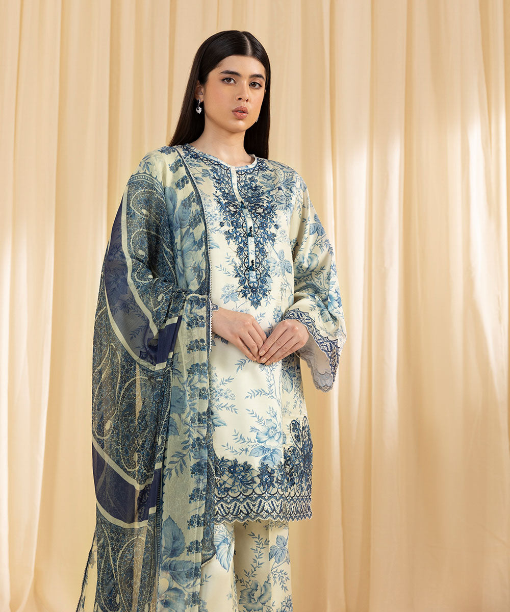 Sapphire 3 Piece Custom Stitched Suit - Off-White - LB288132