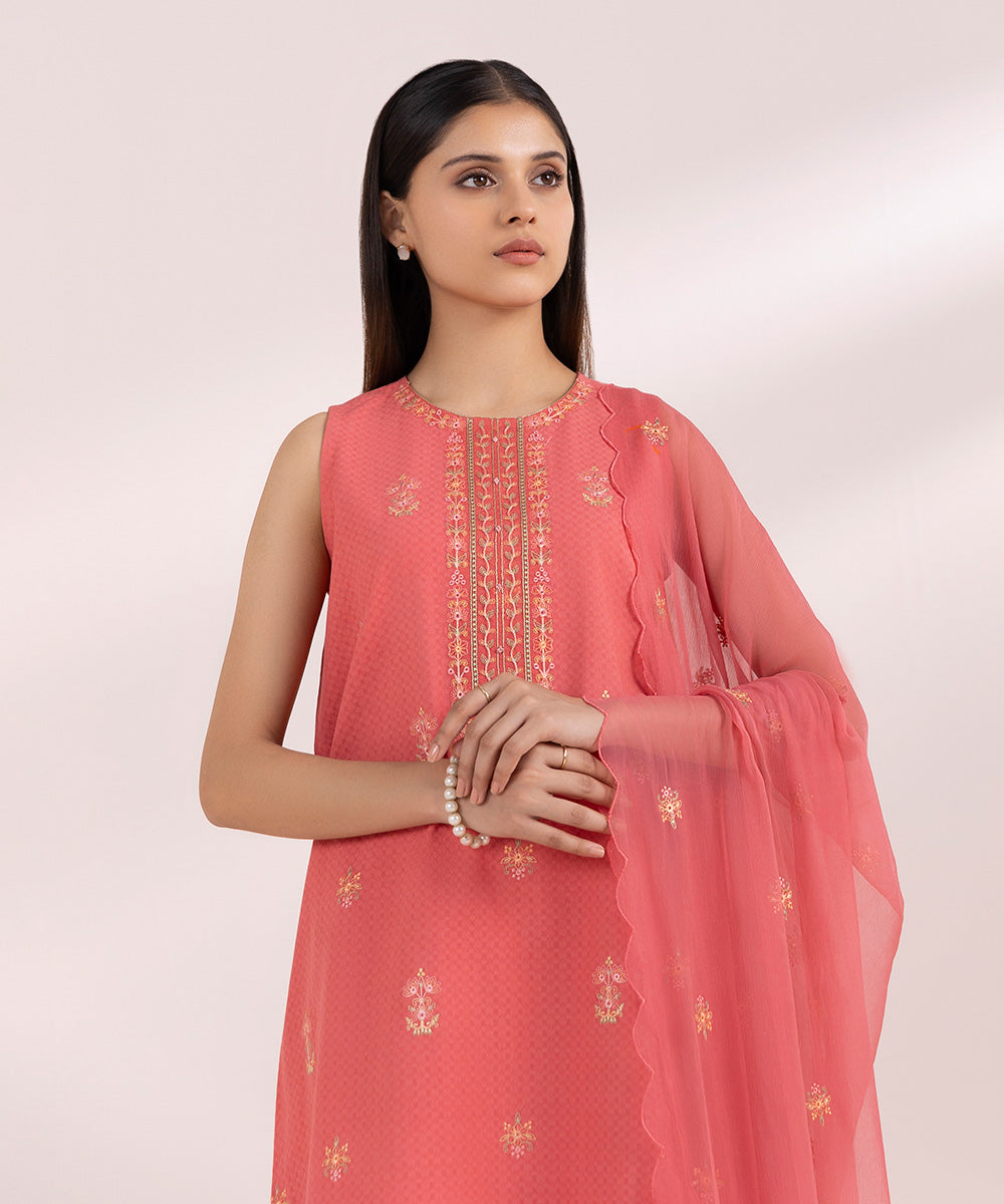 Sapphire 3 Piece Custom Stitched Suit - Pink - LB287708