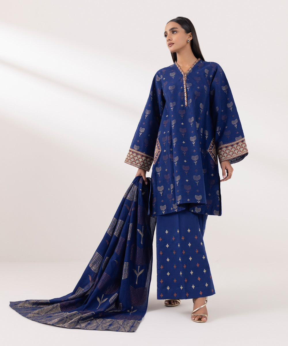 Sapphire 3 Piece Custom Stitched Suit - Blue - LB287598