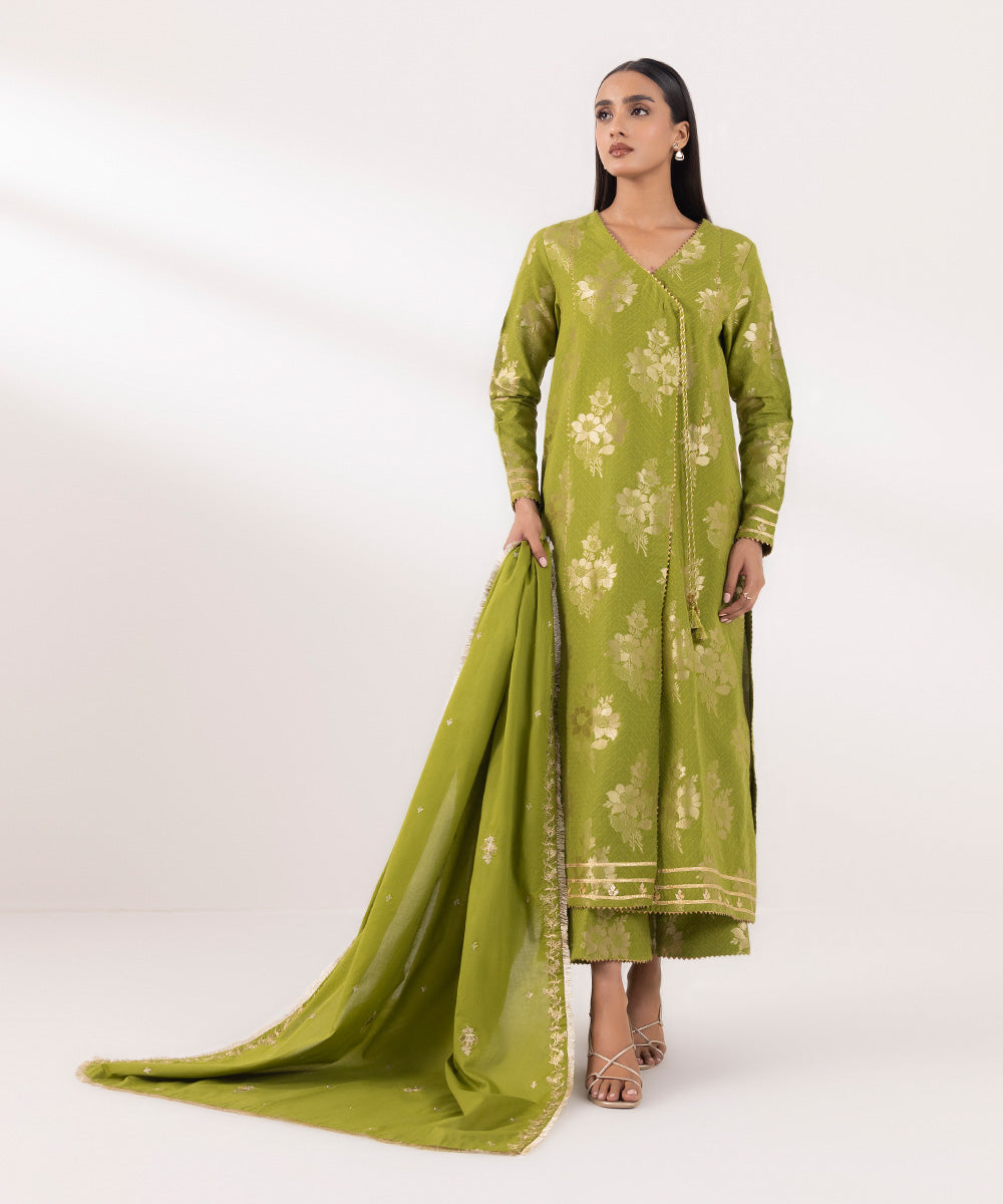 Sapphire 3 Piece Custom Stitched Suit - Green - LB287595