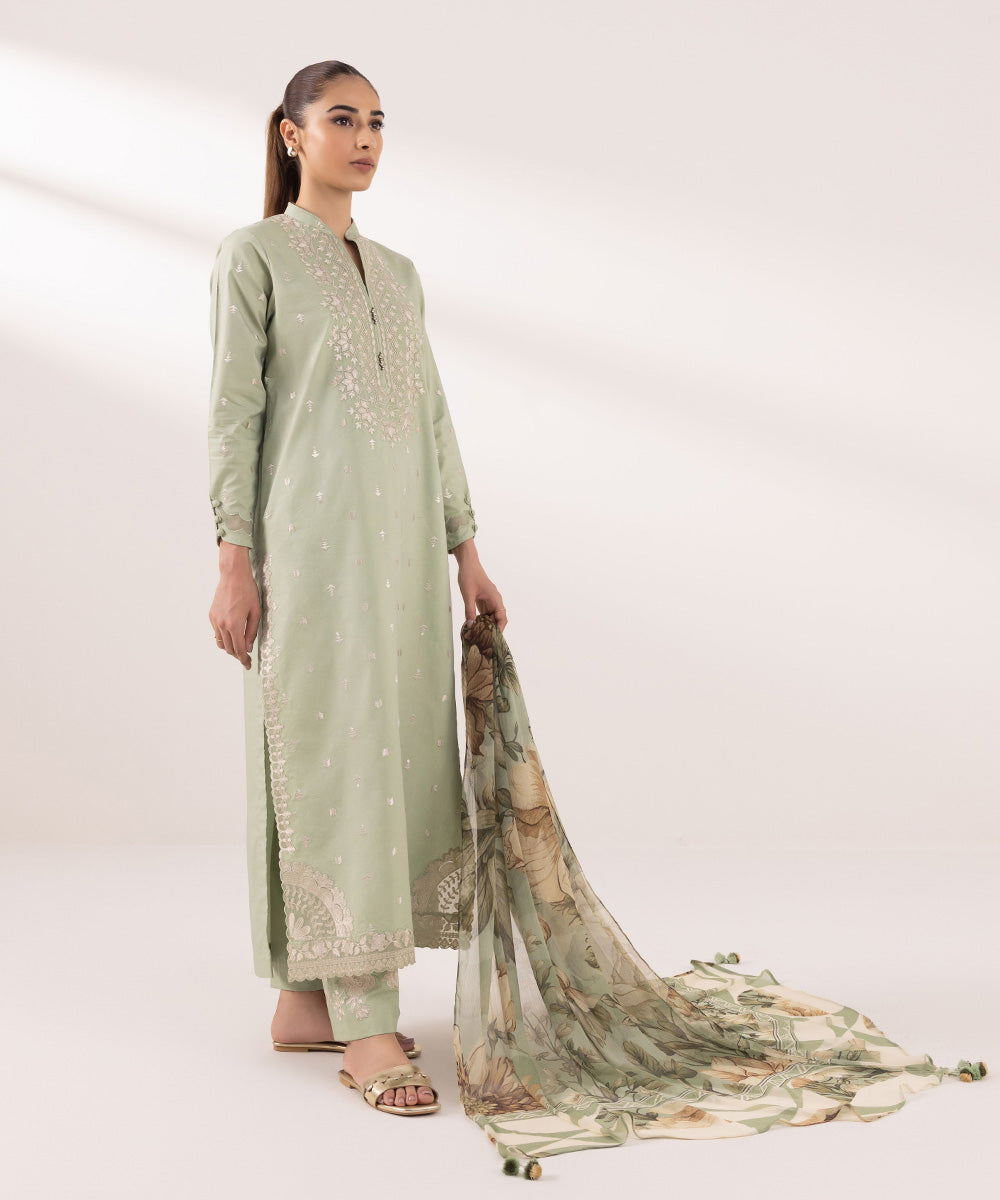 Sapphire 3 Piece Custom Stitched Suit - Green - LB287587