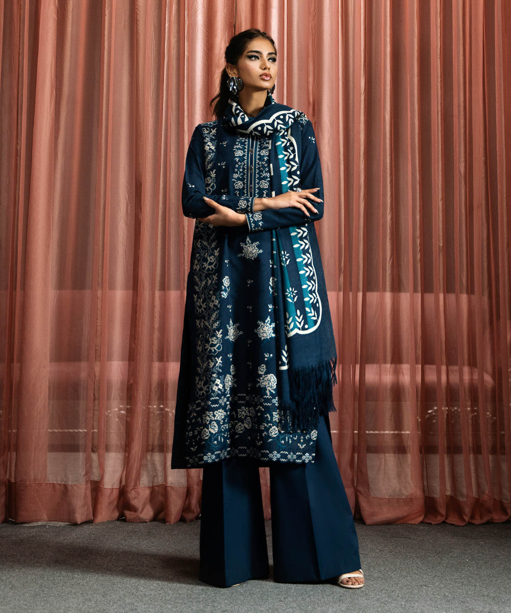 Libasco Sapphire 3 Piece Custom Stitched Suit - Blue - LB288593