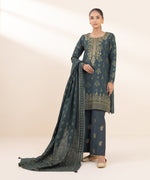 Libasco Sapphire 3 Piece Custom Stitched Suit - Green - LB288661