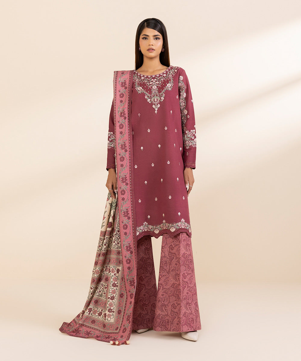 Libasco Sapphire 3 Piece Custom Stitched Suit - Purple - LB288739