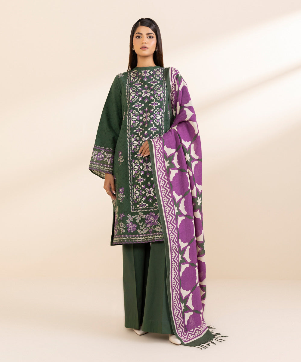 Sapphire 3 Piece Custom Stitched Suit - Green - LB288653