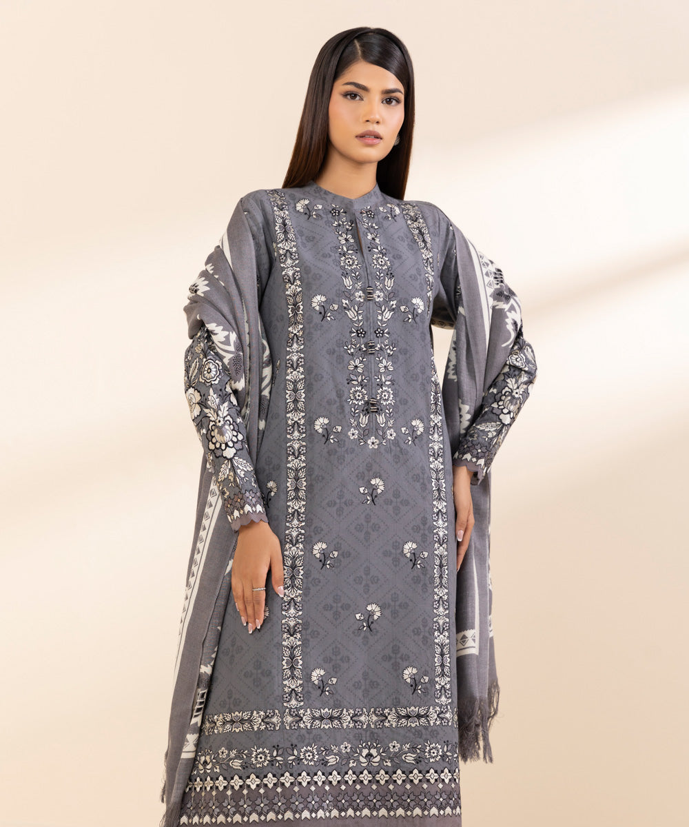 Libasco Sapphire 3 Piece Custom Stitched Suit - Gray - LB288634