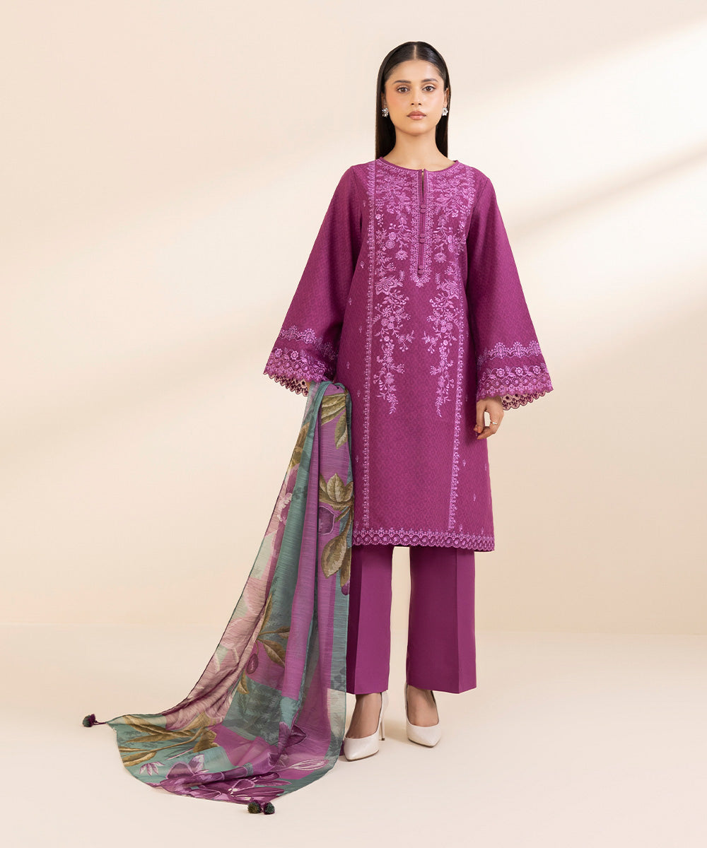 Sapphire 3 Piece Custom Stitched Suit - Purple - LB288729