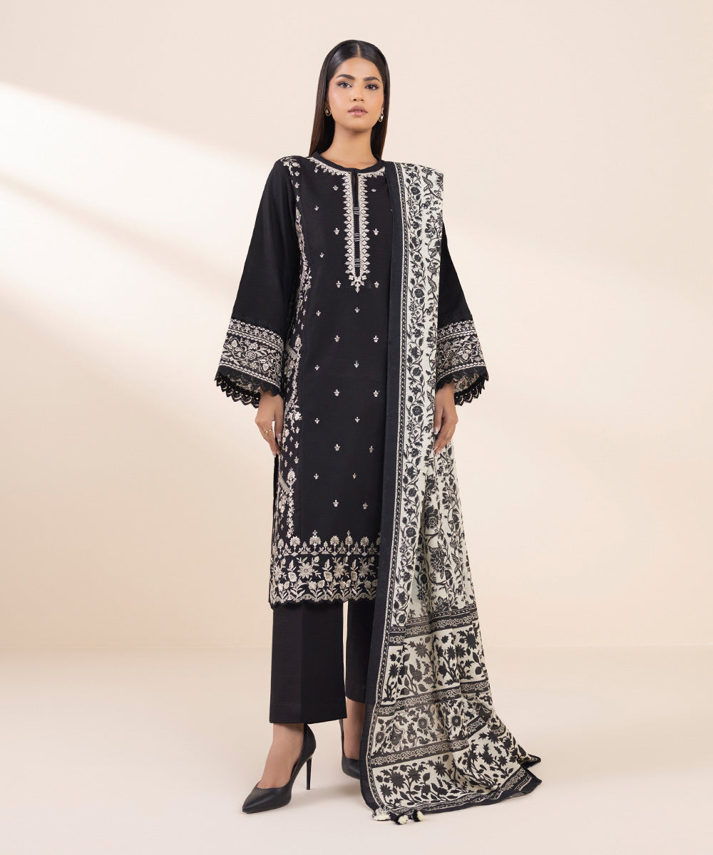 Libasco Sapphire 3 Piece Custom Stitched Suit - Black - LB288580