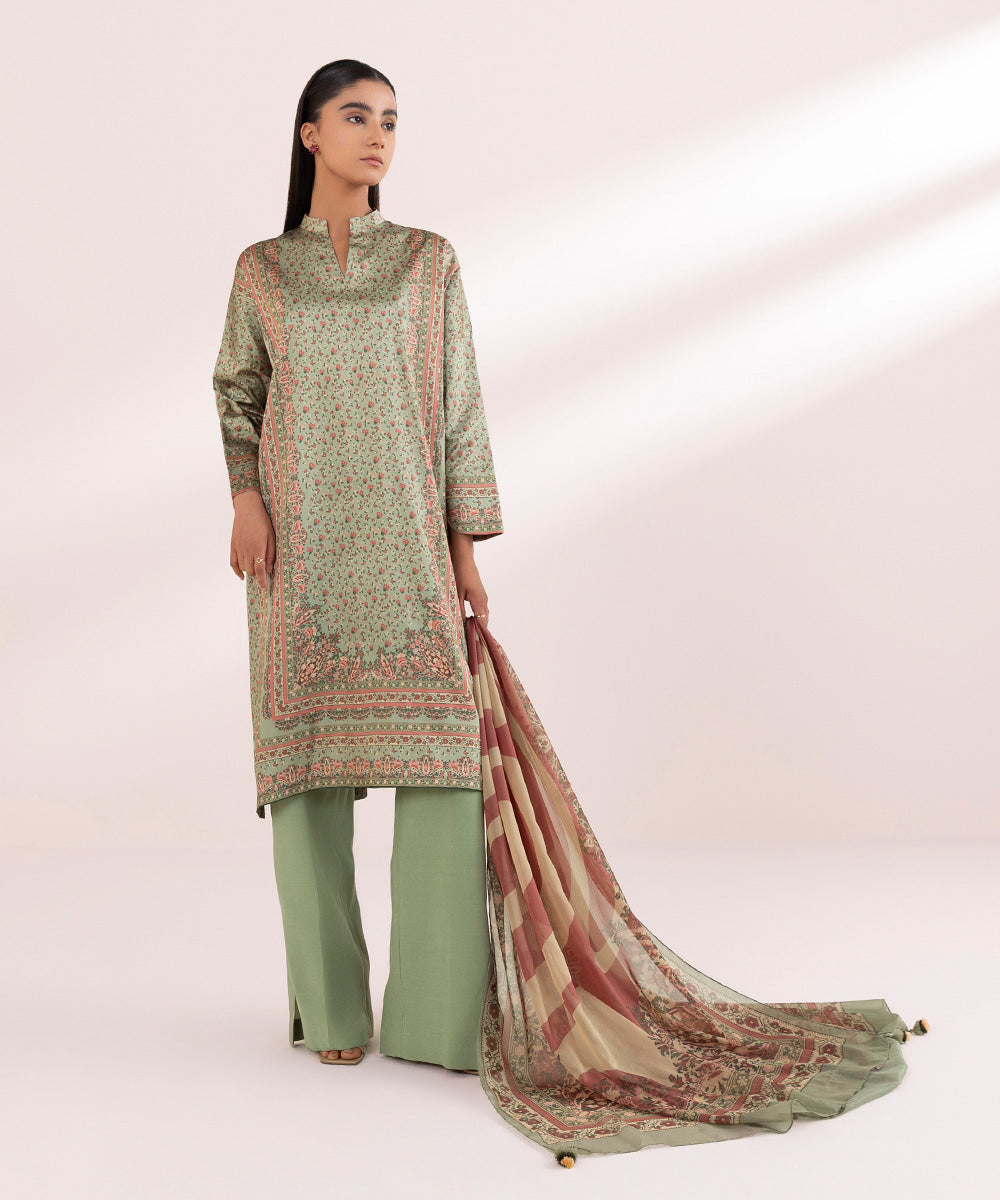 Sapphire 3 Piece Custom Stitched Suit - Green - LB287740