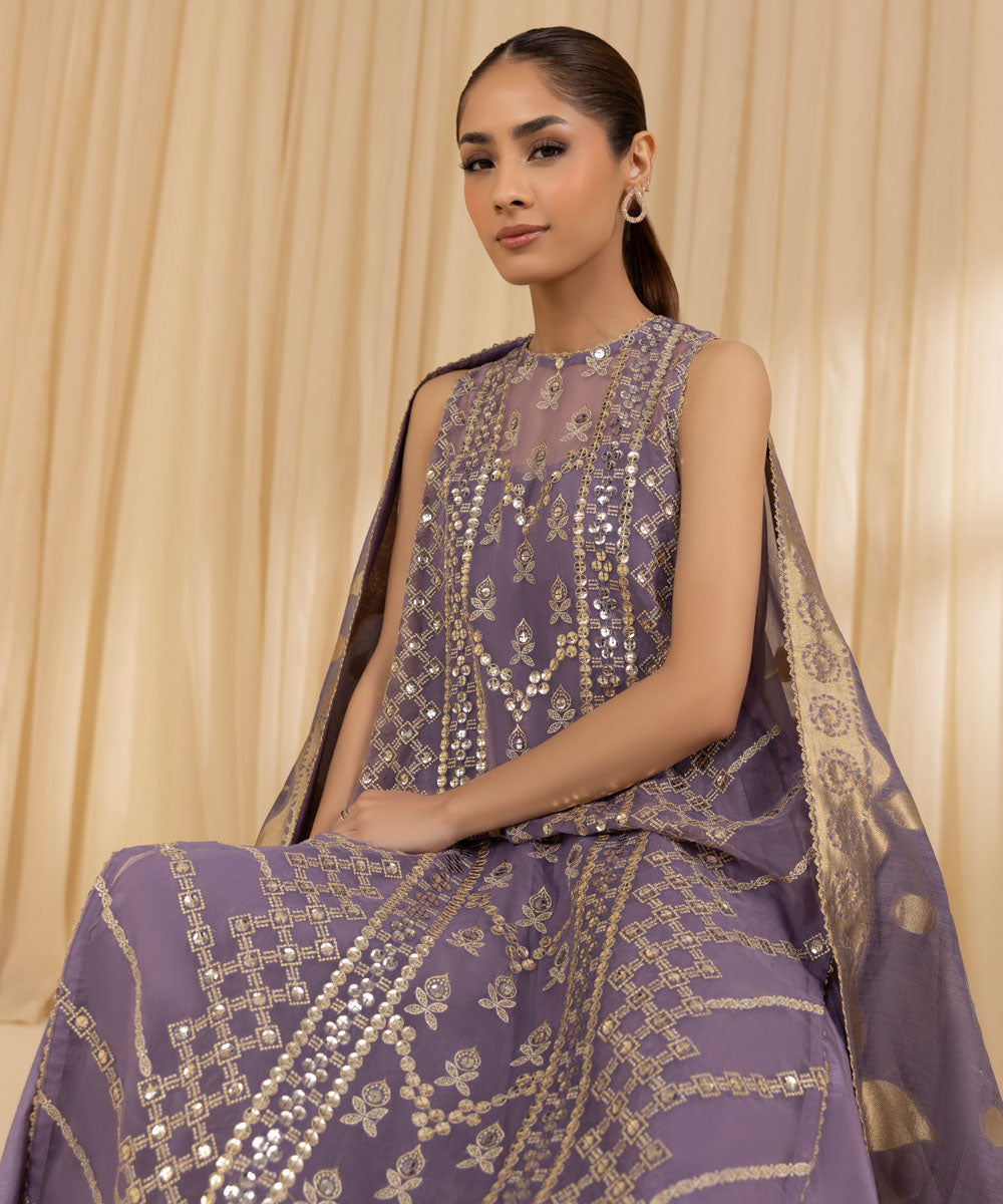 Sapphire 3 Piece Custom Stitched Suit - Purple - LB288747