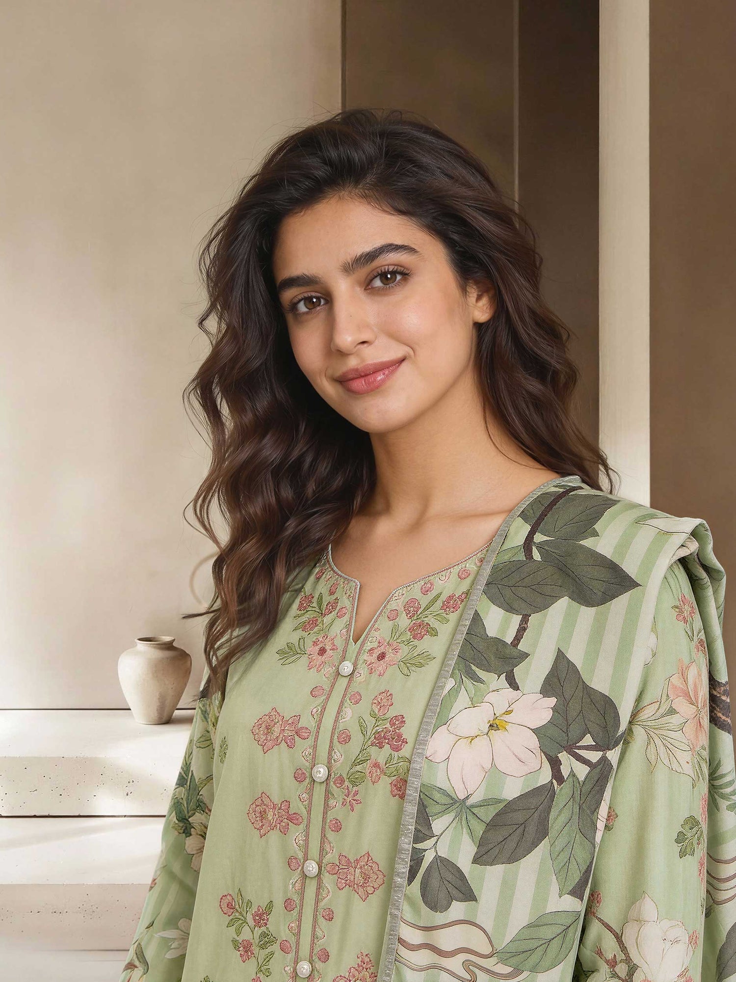 Limelight 3 Piece Custom Stitched Suit - Green - LB31597