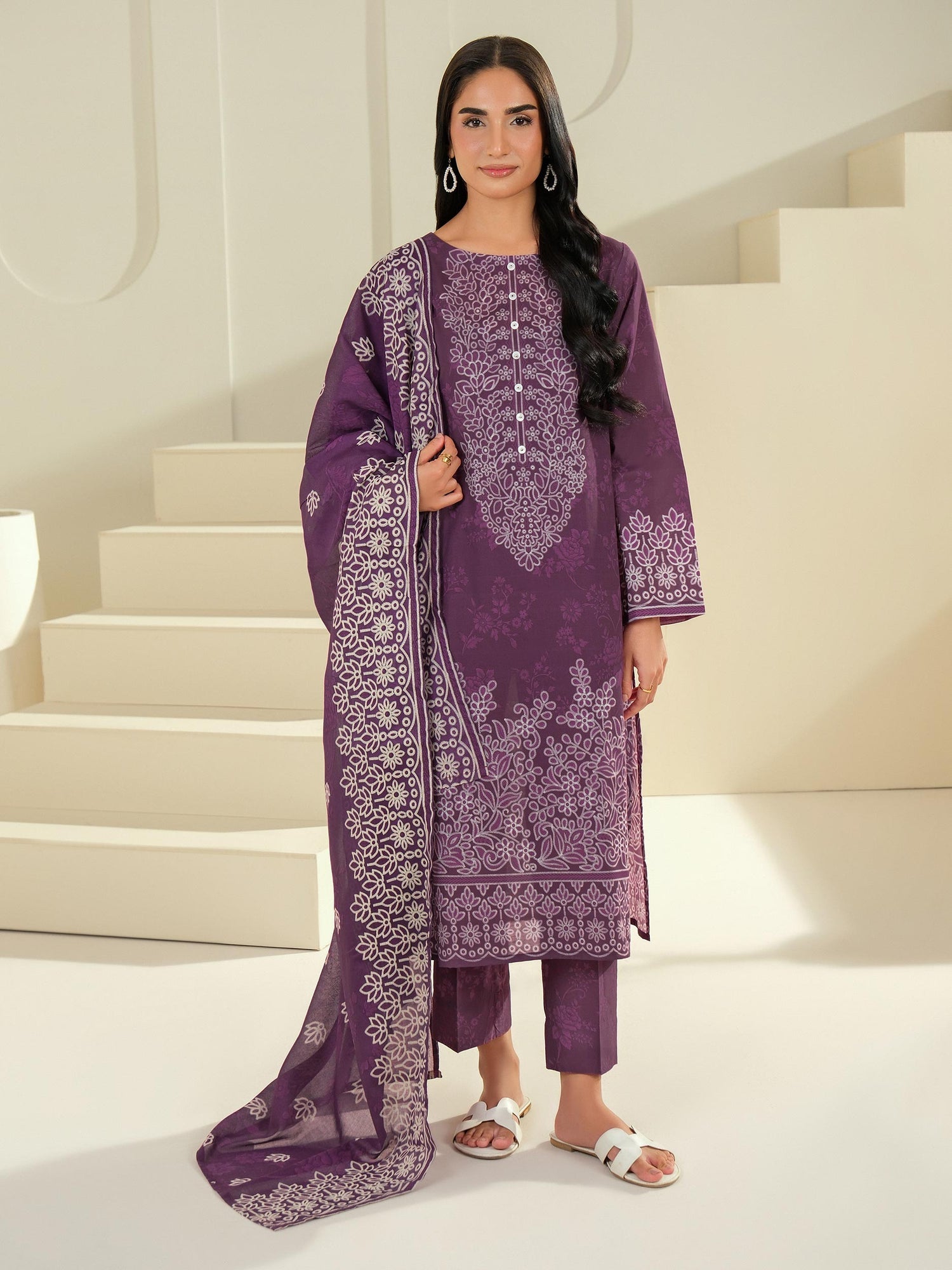Limelight 3 Piece Custom Stitched Suit - Purple - LB31608