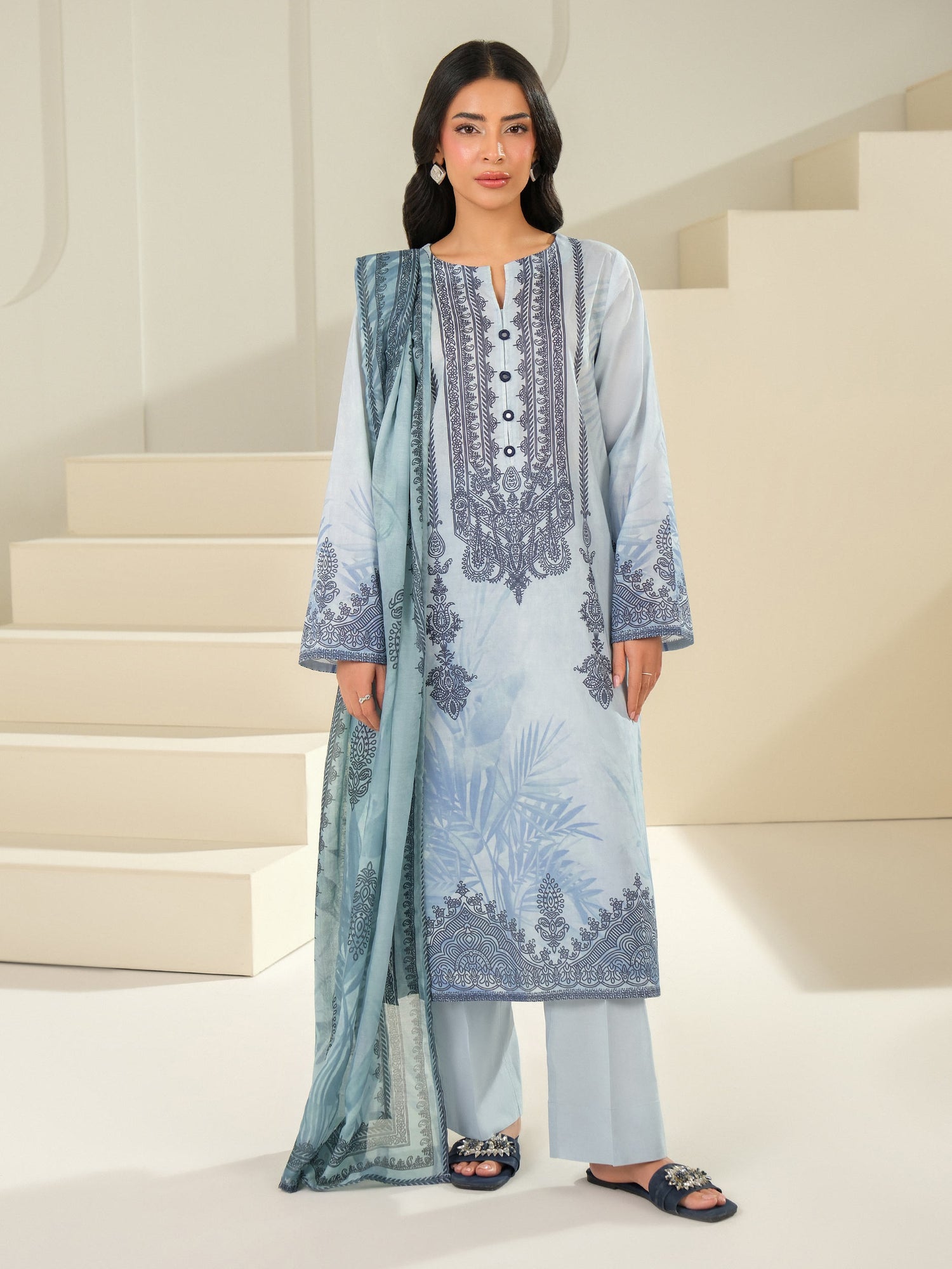 Limelight 3 Piece Custom Stitched Suit - Blue - LB31595