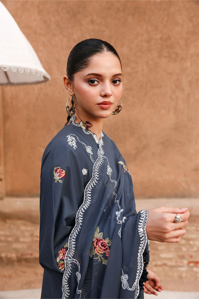 Cross Stitch 3 Piece Custom Stitched Suit - Gray - LB31586